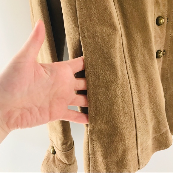 Live A Little Tan Suede Military Jacket - Picture 6 of 11